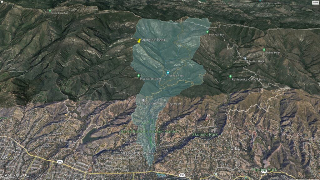 Santa Barbara Botanic Garden Mission Canyon Biodiversity Project Map