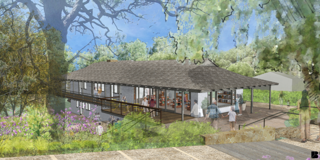 Tienda y ala norte del Jardín Botánico de Santa Bárbara