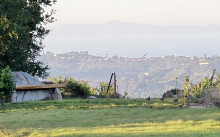Beautiful view of the Channel Islands from the lawn of the Garden