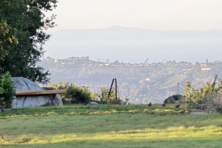 Beautiful view of the Channel Islands from the lawn of the Garden