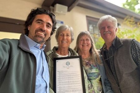 The Garden, the Land Trust for Santa Barbara County, and WeWatch after receiving the City of Buellton’s Biodiversity Proclamation.